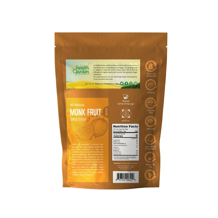 Health Garden of NY Inc. – Großhandel Zucker – Monk Fruit Golden Sweetener, 3 Pfund