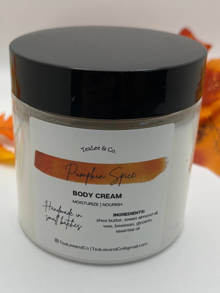 Small Pumpkin Spice Body Cream for wholesale by TeaLee & Co.