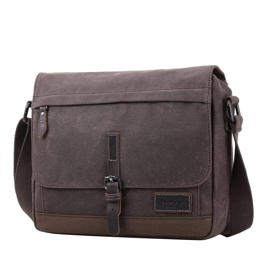 Troop London – wholesale Messenger bag – Men's – TRP0443 Troop London Heritage Canvas Leather Messenger Bag, Travel Bag, Tablet Friendly12
