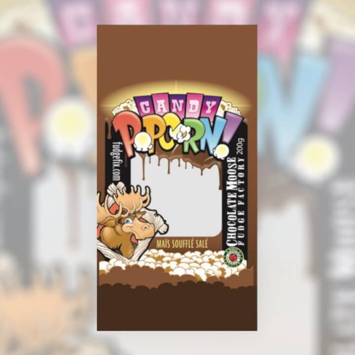 Chocolate Moose Fudge Factory - Vente Pop-corn - NOUVEAU Pop-corn sucré - EMBALLAGE MONKEY FARTS3
