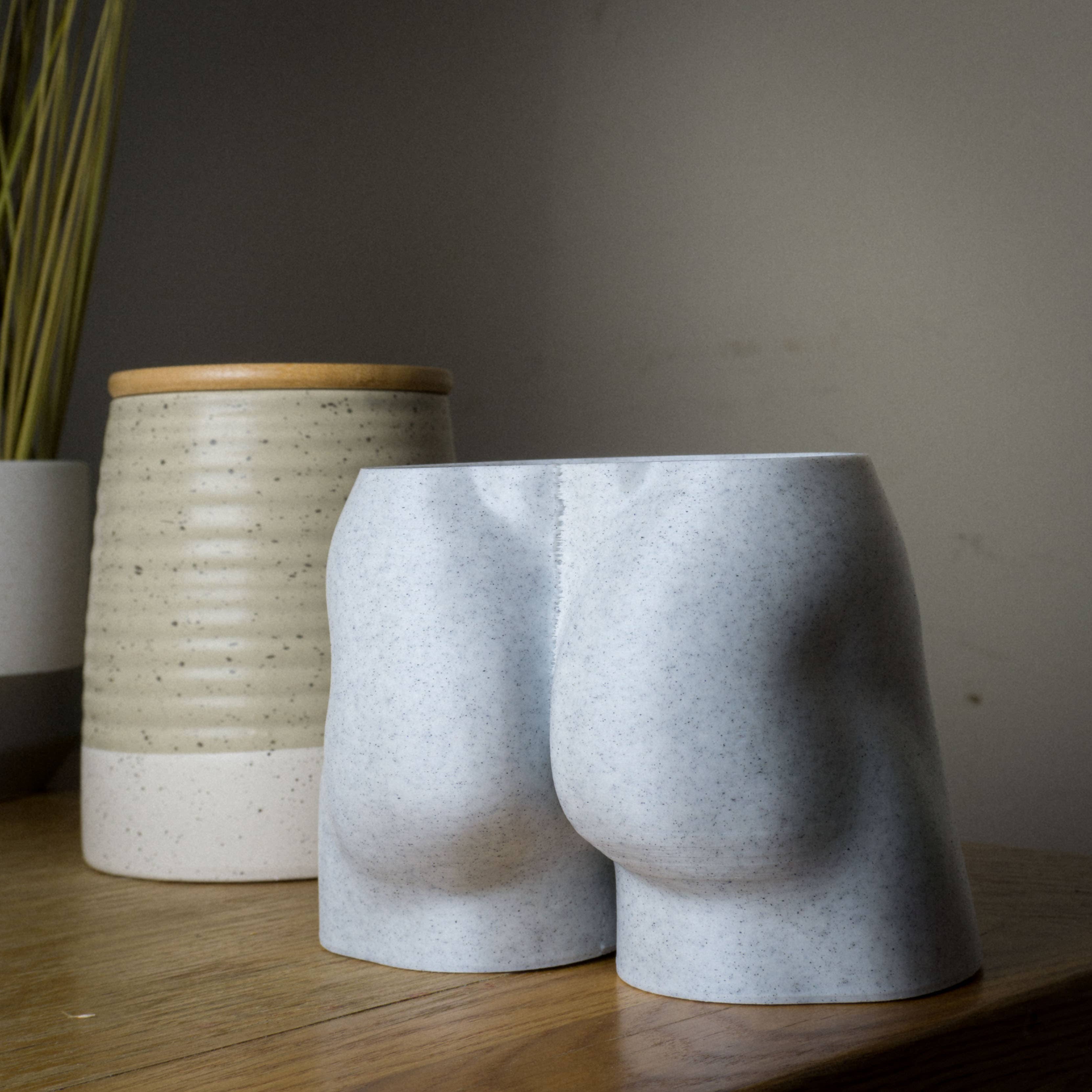 alterly – wholesale Kruka – Man Booty Planter, Man Bum Växt Kruka -3D Tryckt PLA Marmor5