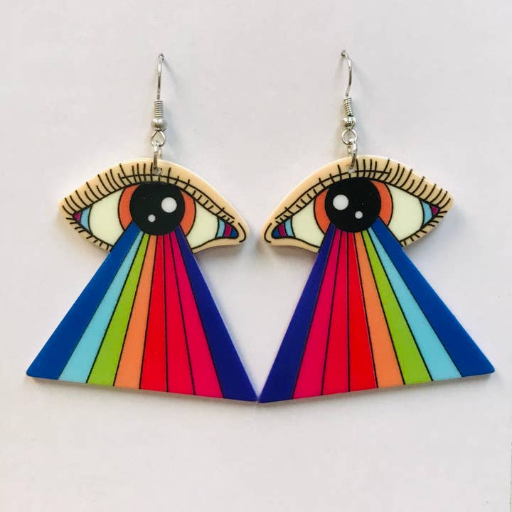 SimpleNGreat - Wholesale Dangle Earrings - Acrylic Third Eye UFO Earrings