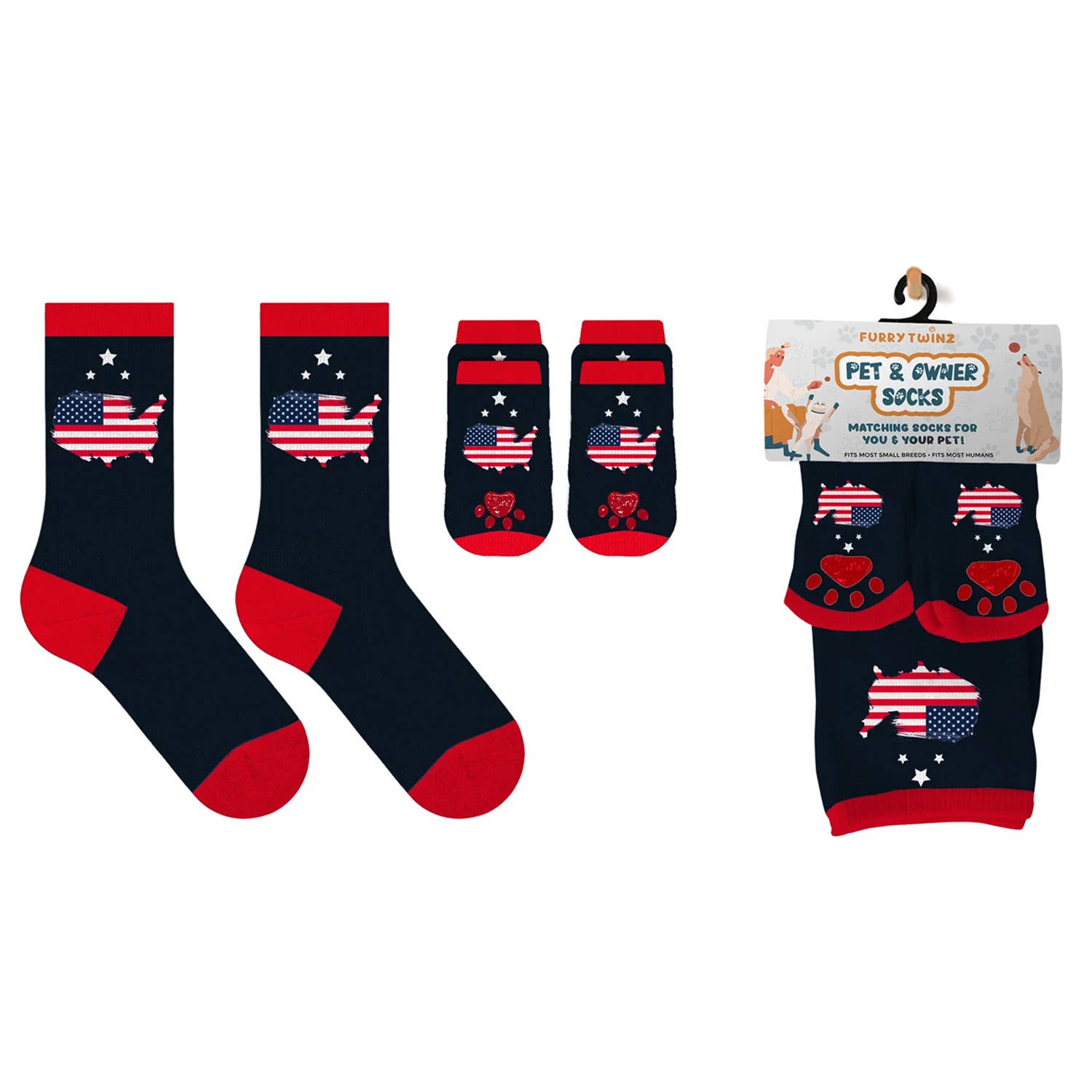 The American Gift Company (TAGCO) - Wholesale Pet Socks - Dog - PET & OWNER SOCKS WITH FREE DISPLAY (24-PAIRS)2
