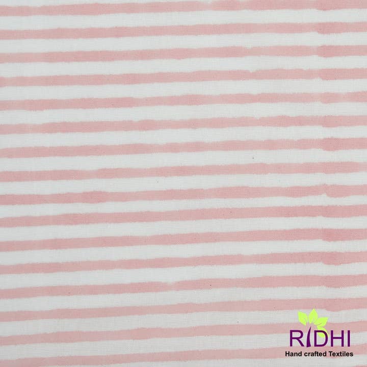 Fabricrush - Wholesale Dinner & Cloth Napkin - Punch Pink Stripes Scalloped Cotton Napkins3