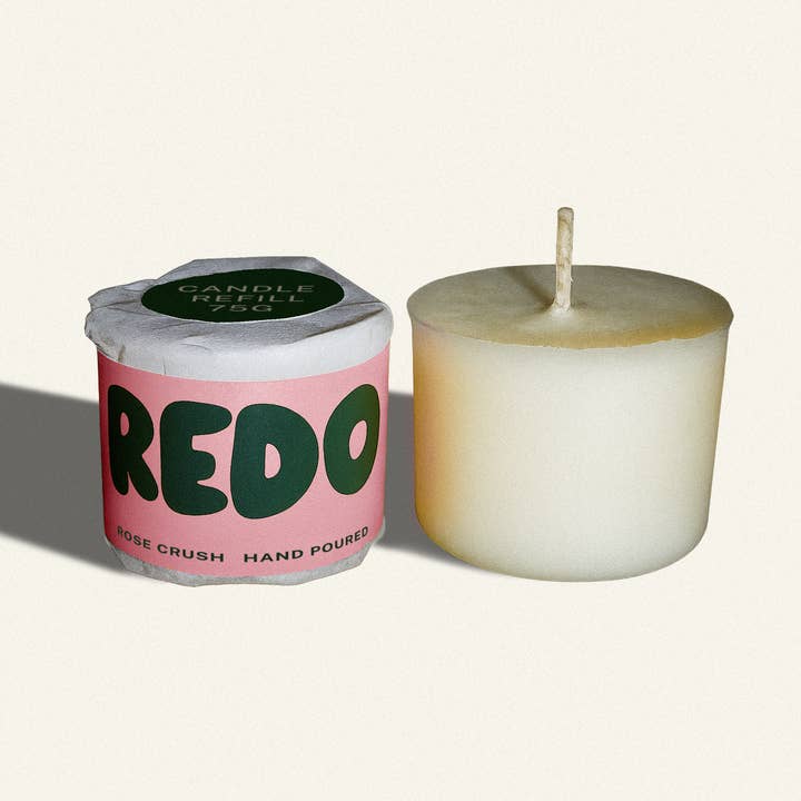 Rose Crush Candle Refill 75g I Vegetable Wax for wholesale by Redo Candle Co