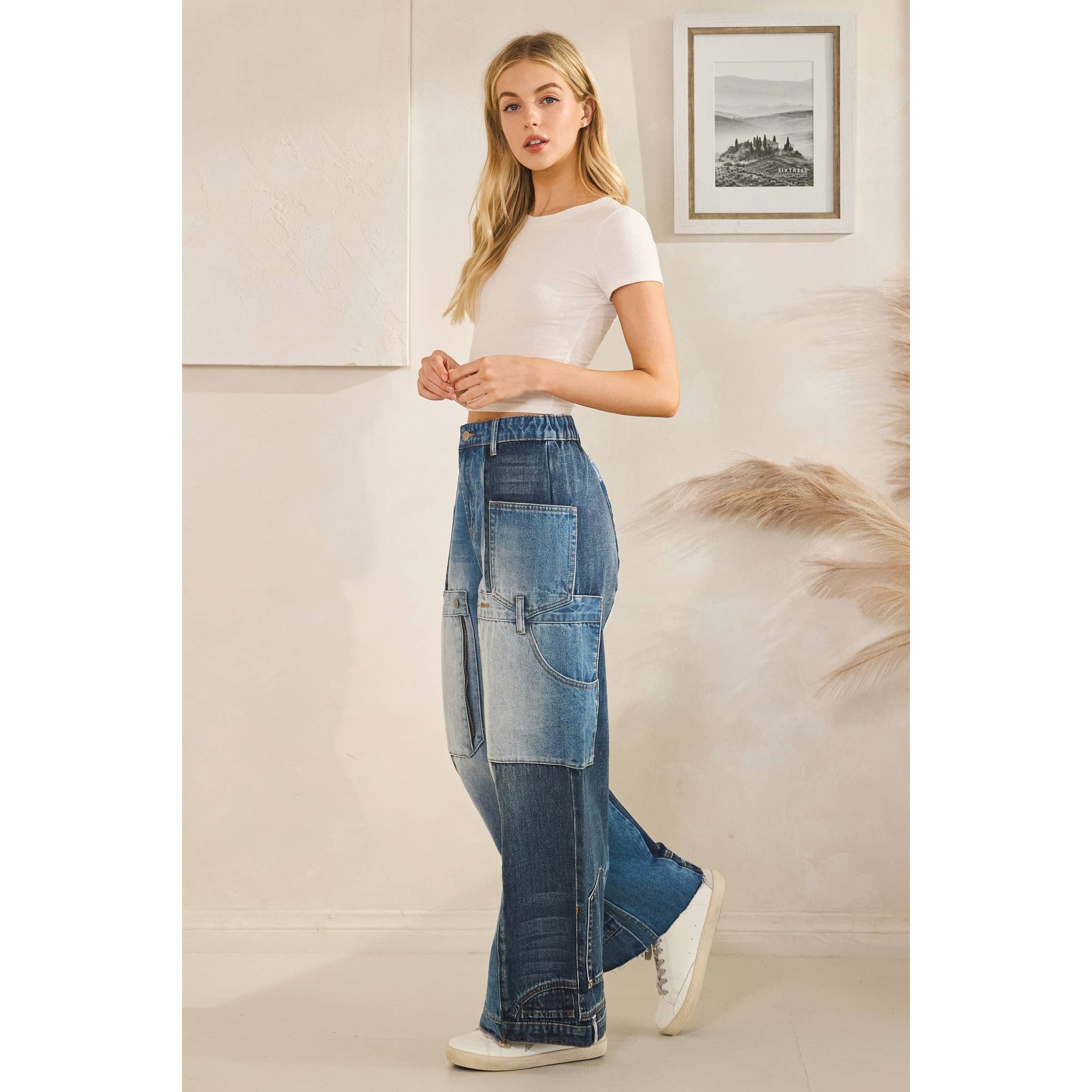 DENIM BLAU UMGEKEHRTER STIL DENIMHOSE für den Großhandel auf Faire5