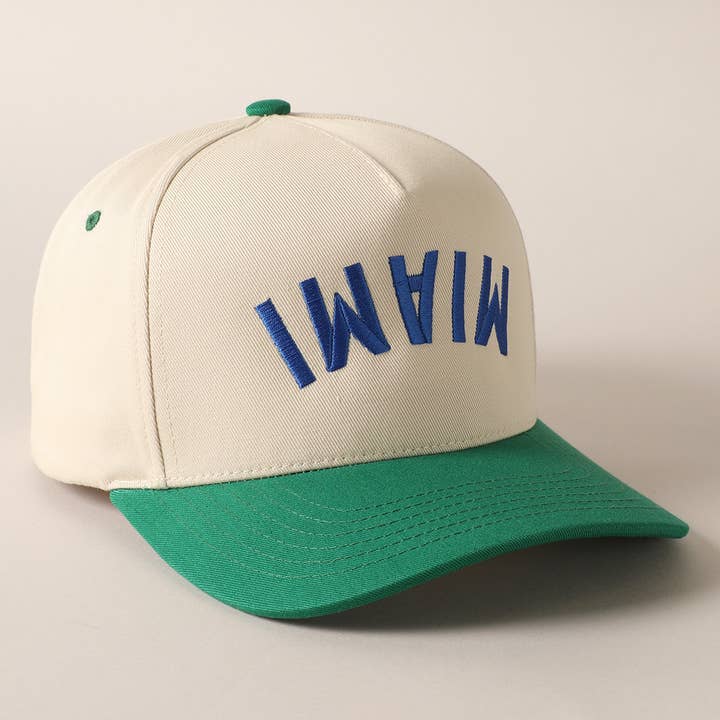 GREEN ROYAL MIAMI - Upside Down Trucker Baseball Cap for wholesale on Faire1