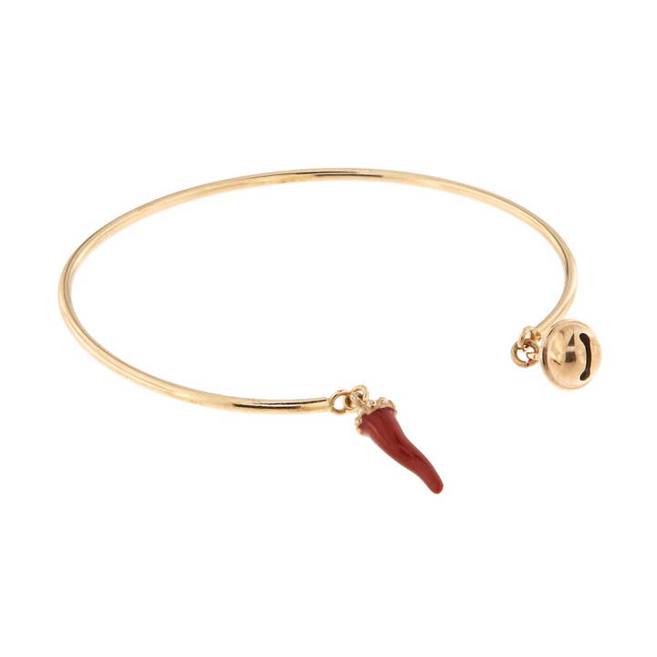 BANGLE WITH CROISSANT for wholesale by GENNY.PI Gioielli Milano