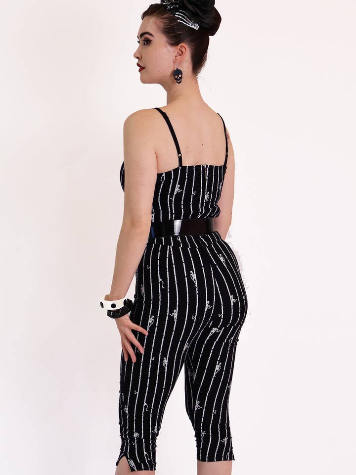 BONSAI KITTEN - Wholesale Jumpsuit – Women's - Skeleton Stripe Jumpsuit4