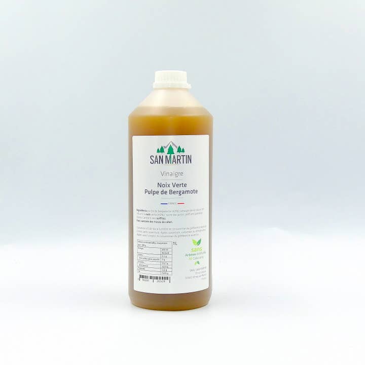 JEAN DE VELAS - Wholesale Vinegar - Green Walnut Vinegar and Bergamot Pulp 1L