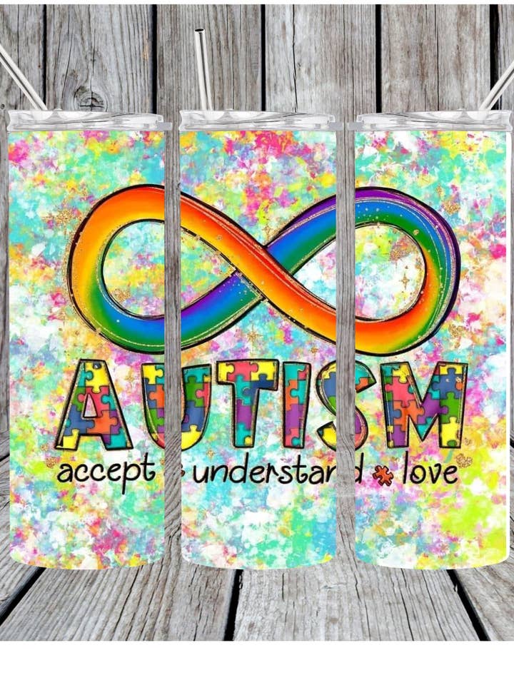 Autisme tumbler for engroshandel hos Eclectic Wallflower Boutique