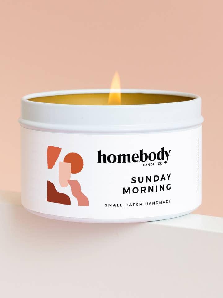 Domingo por la mañana • lata de vela para venta al por mayor de Homebody Candle Co.
