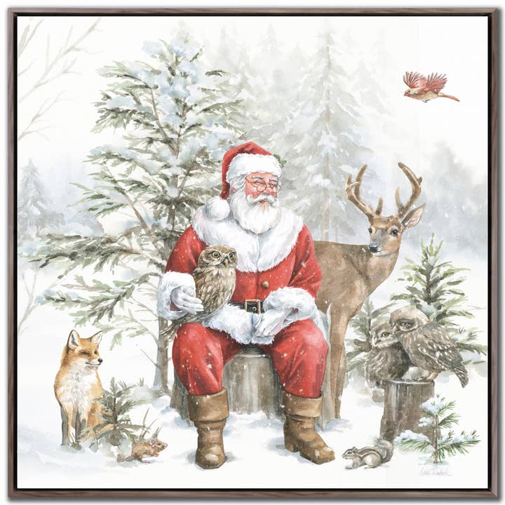 Woodland Santa I Canvas Wall Art for wholesale by Streamline Art