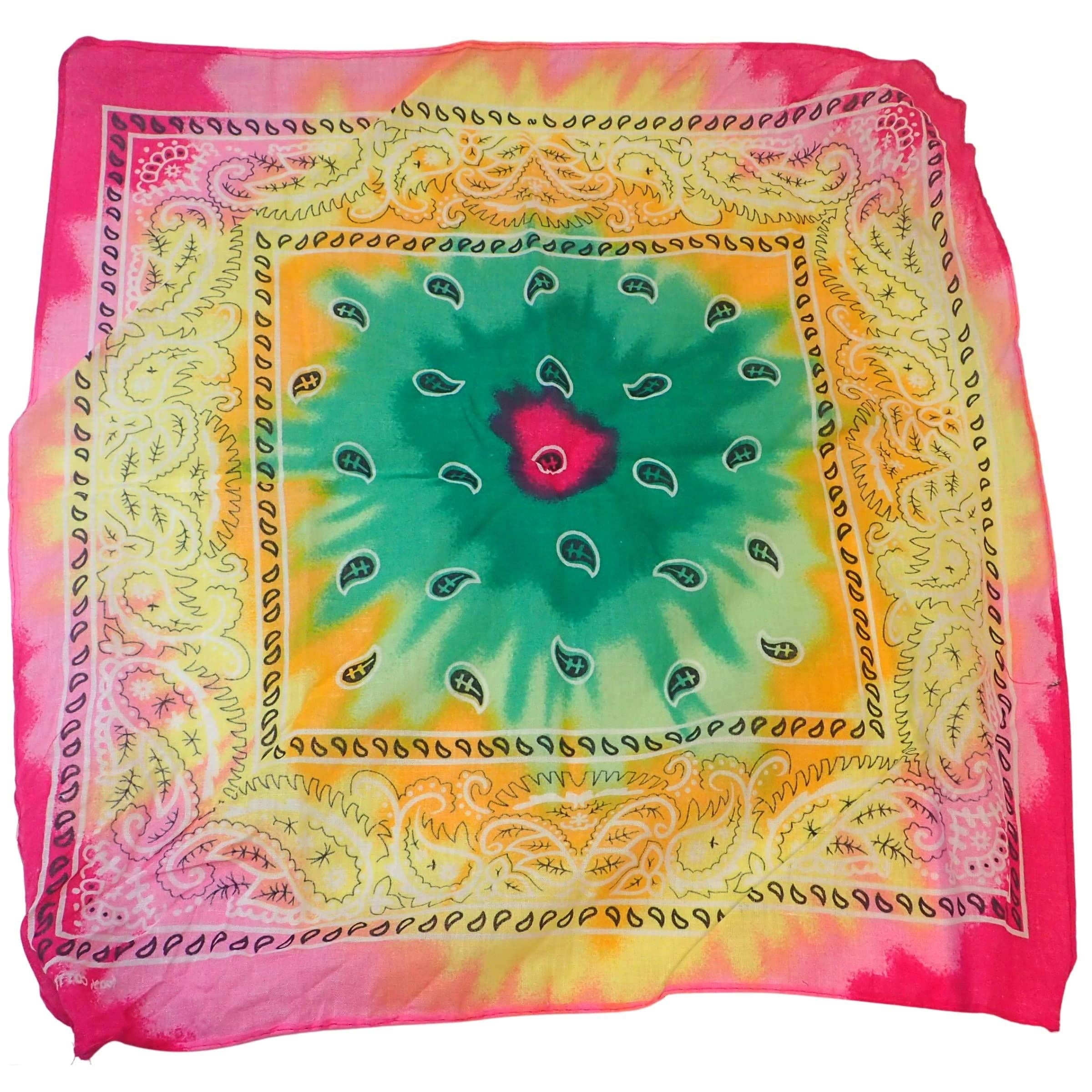 Topkids Accessories – wholesale Scarf – Women's – Hair Bandanas for Women Head Scarf Headbands Ladies Cotton Square Scarves Paisley Floral Camouflage Animal Print Leopard Tiger Neckerchief7