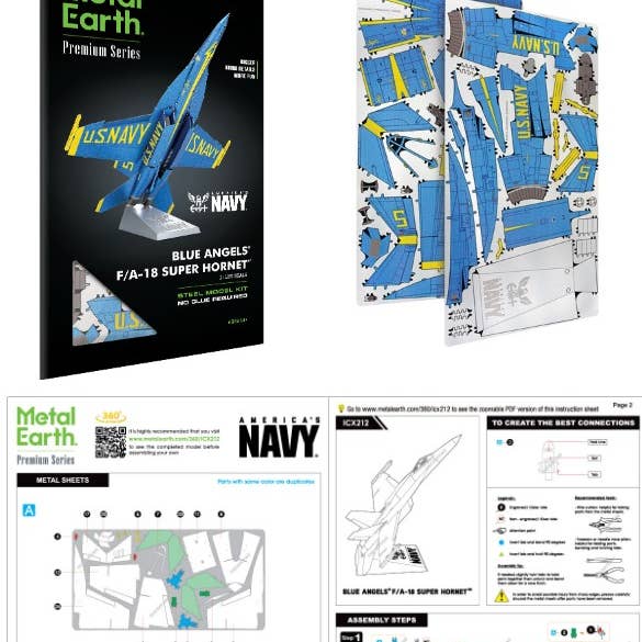 ICX212 - Blue Angels F/A 18 Super Hornet for wholesale by Metal Earth