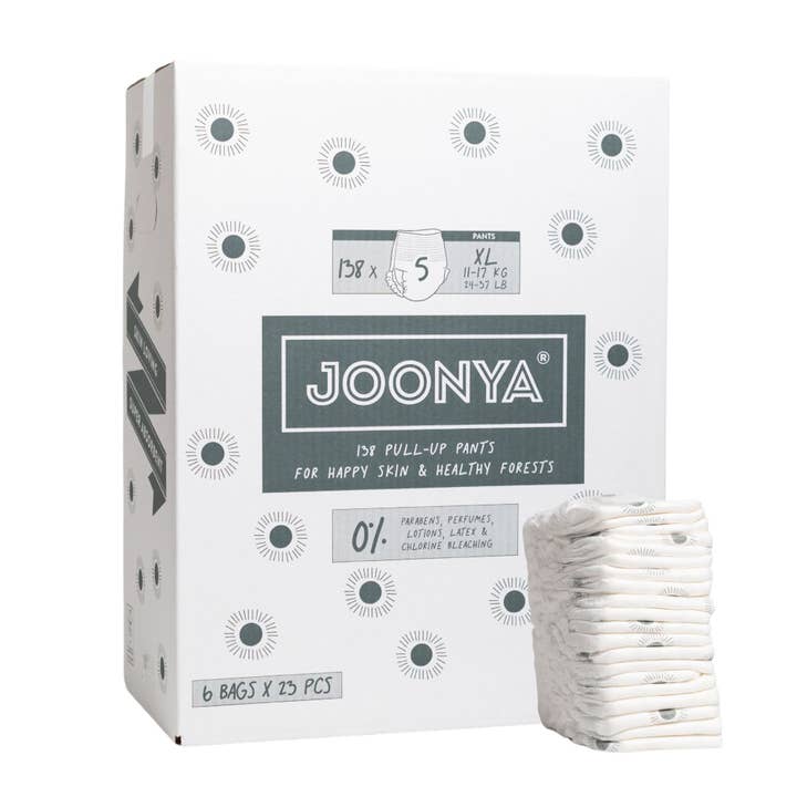 Joonya - Wholesale Diaper (Cloth) - Baby - Joonya Pull-Up Diapers Size 5 XL (24-37 lb) - 1 Bag of 233