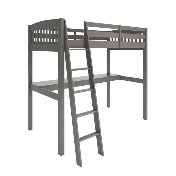 Twin Size High Loft Bed with Desk and Storage for Kids for wholesale by Yes4Wood