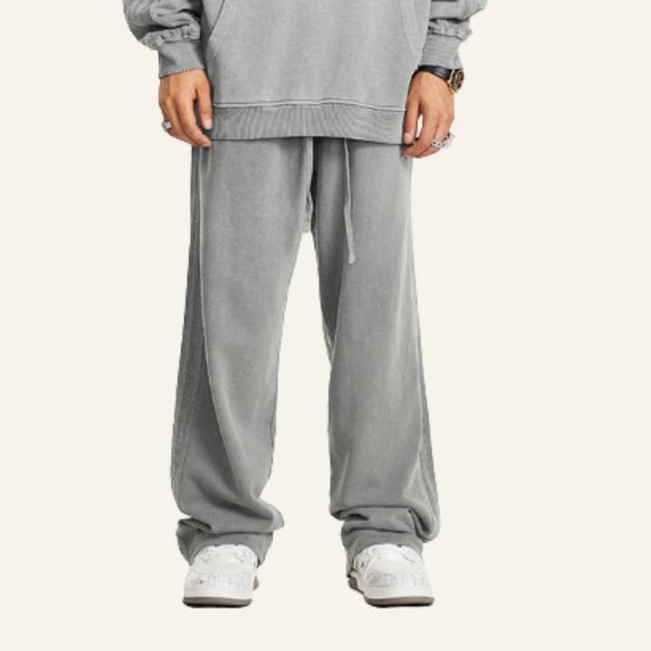 Men's Drawstring Wide-Leg Casual Pants. for wholesale by particleactive