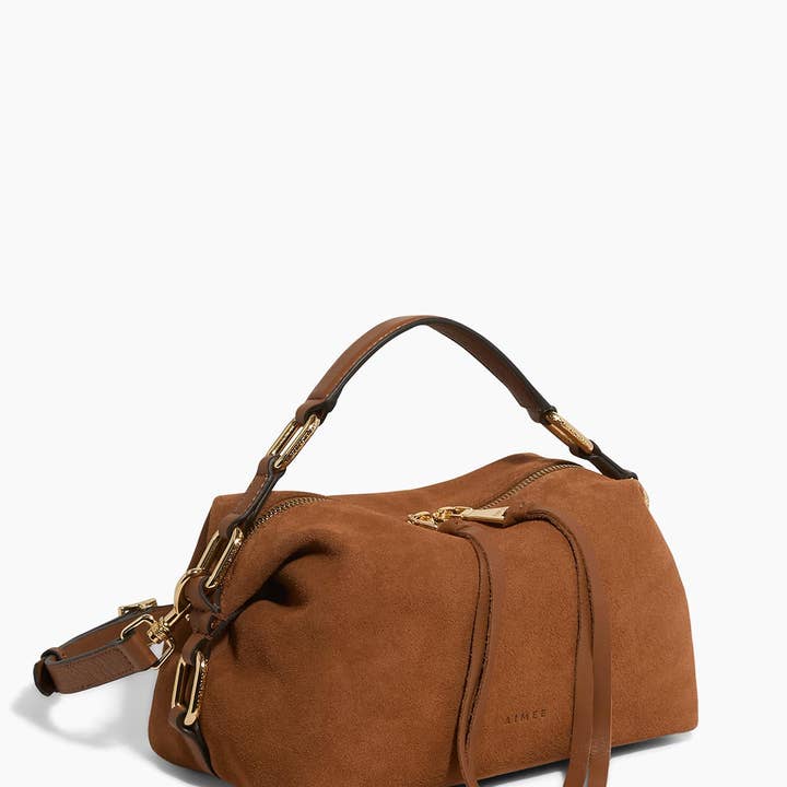 Chestnut Suede Dumpling Convertible Handheld for wholesale on Faire2
