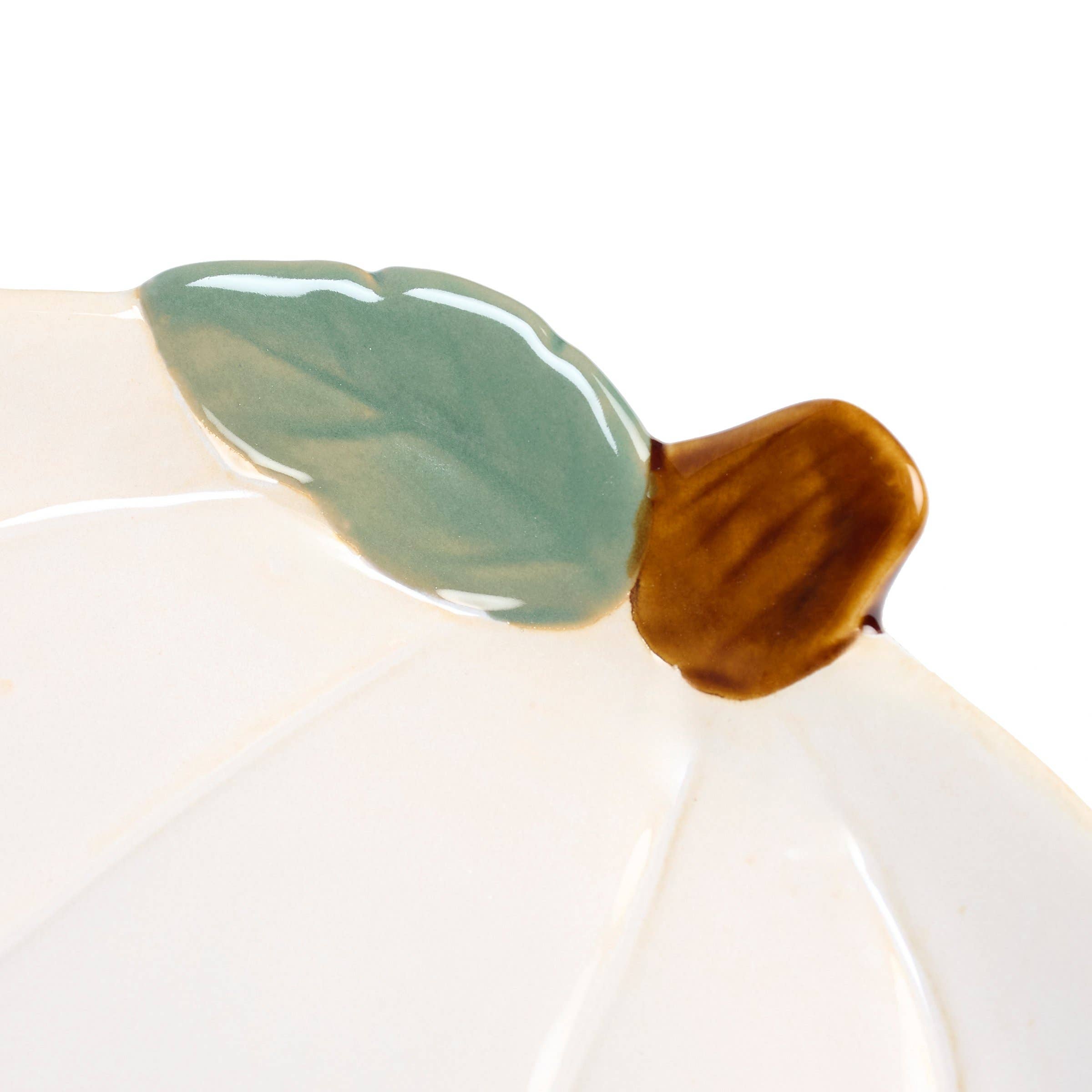 Primitives by Kathy - Wholesale Decorative Plate/Dish/Bowl - White Pumpkins Plate Set2