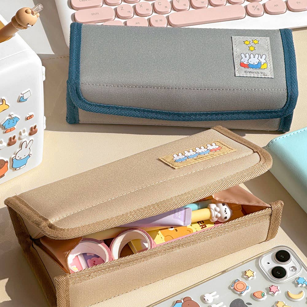 K-Wonderland – wholesale Pennfodral/påse – Miffy Magnetisk Multi Fodral – Hopfällbart Penn- & Acc-fodral6