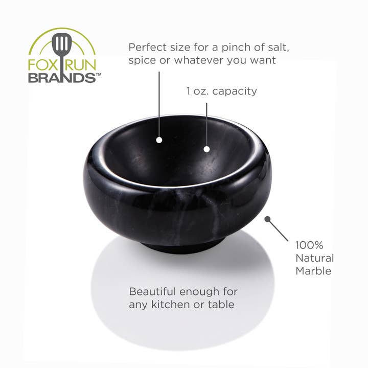 Fox Run Brands - Wholesale Condiment/Dip Bowl - Fox Run Natural Black Marble Pinch Bowl, 1 oz Condiment Bowl5