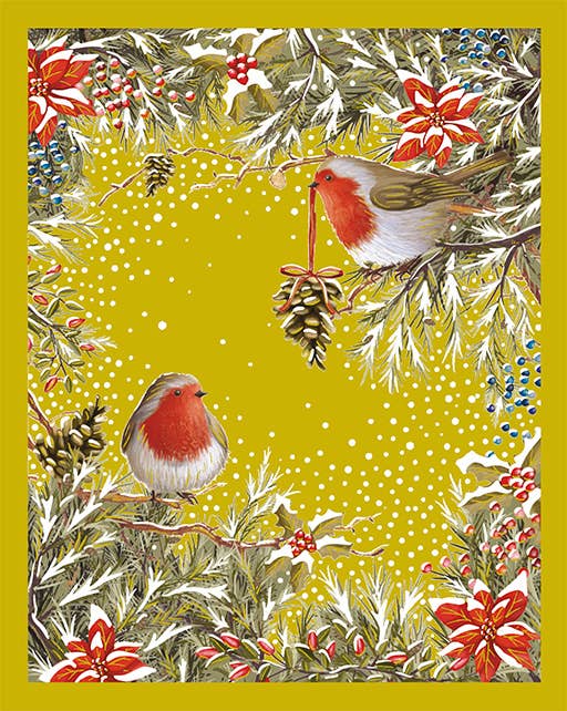 Multi Técnica de Papelería SA – postal de Natal por atacado – 2603-23610 - Nature Chic Pisco-de-peito-ruivo0