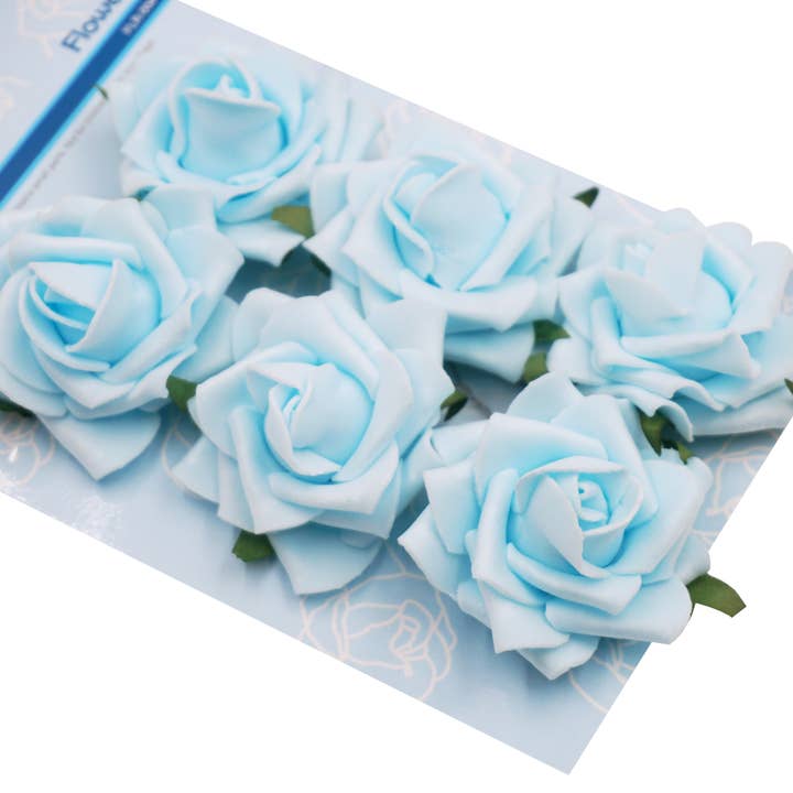Angels Craft - Wholesale Artificial flowers - Foam Flowers (Roses) with wire, 2.17" 6-ct9