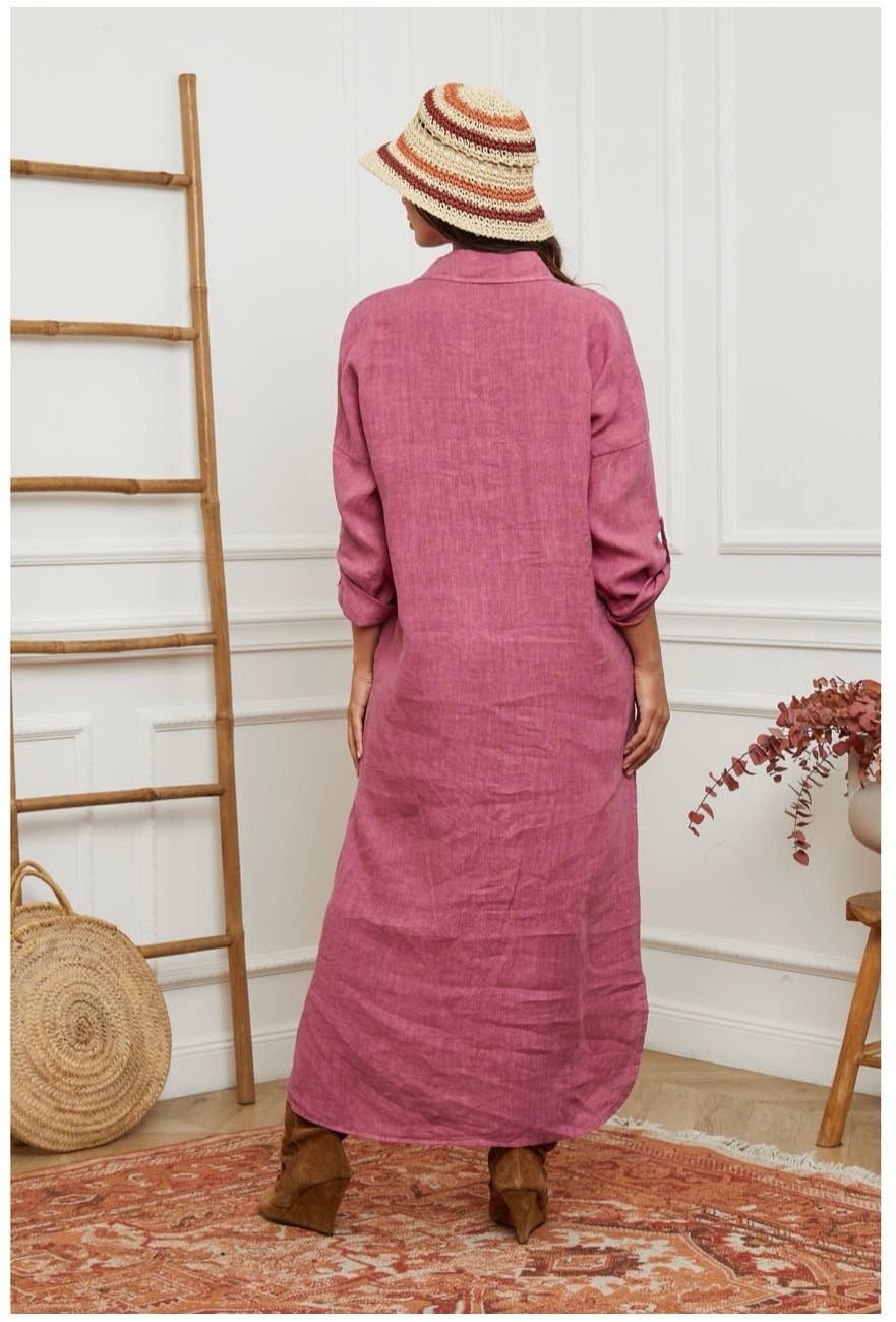 LÉA & LUC - Wholesale Dress - Women's - Long Dresses in 100% Linen REF. 114925
