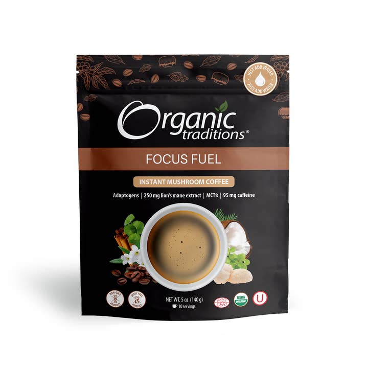 Organic Traditions - Wholesale Instant Coffee/Espresso - Focus Fuel Instant Mushroom Coffee