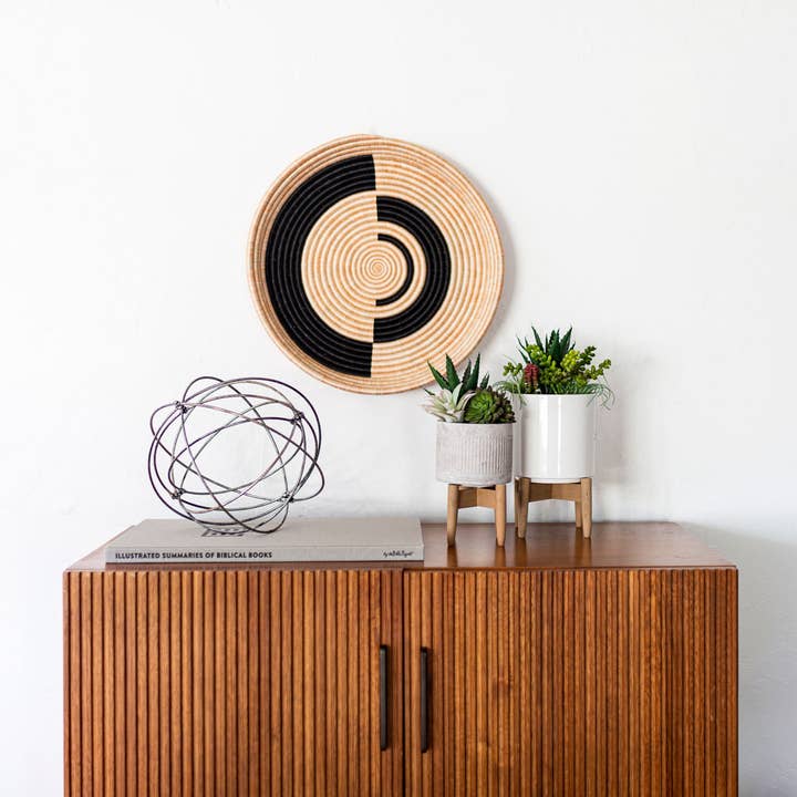 Moderne Helle Gewebte Wandbehang – Trio Blush für den Großhandel von Azizi Life