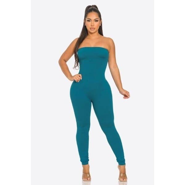 Basic Tube Jumpsuit for wholesale by Black Pearl Clothing