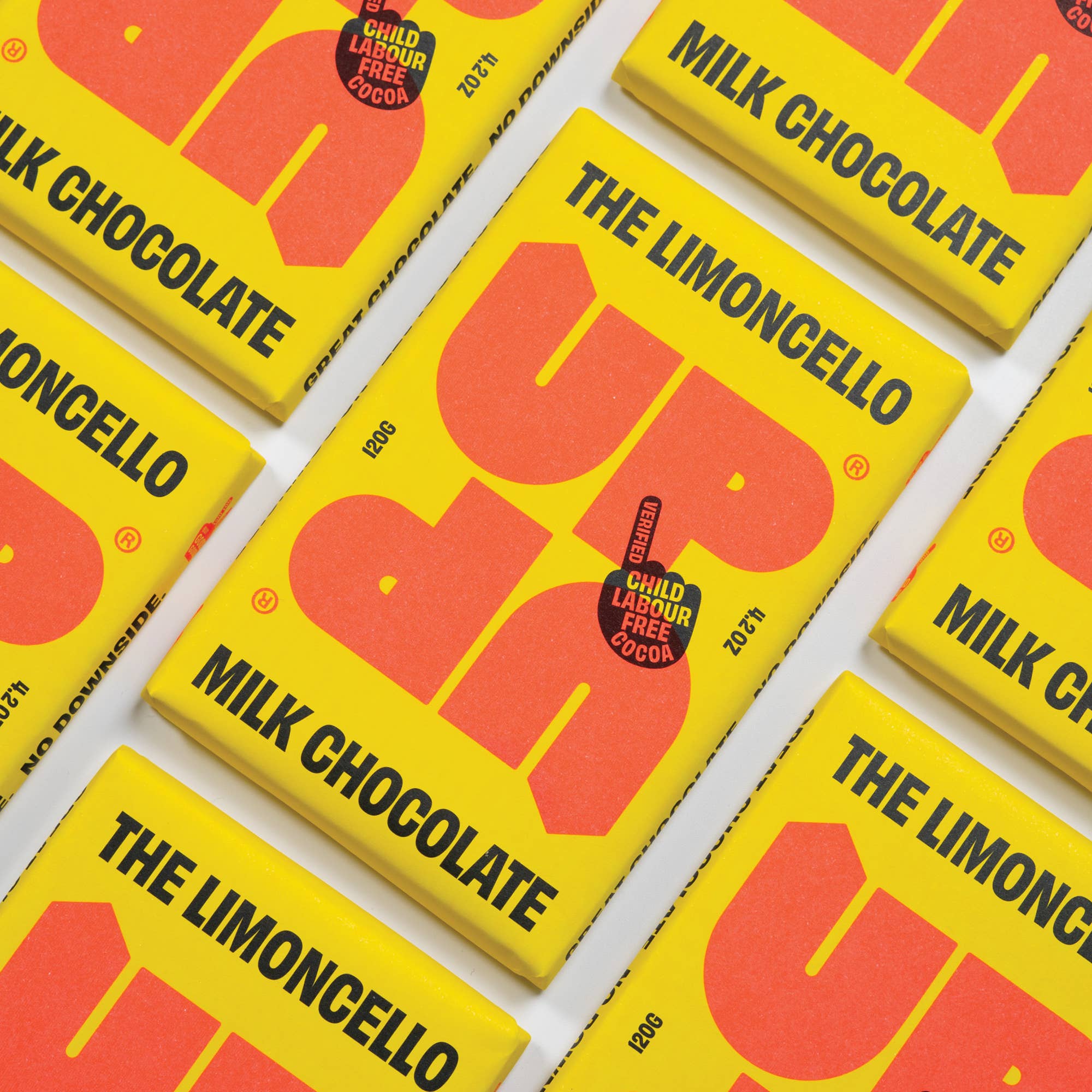 UP-UP Chocolate [No duties when shipping to US!] - Wholesale Chocolate Bar - Limoncello Milk Chocolate Bar 120G/4.2OZ2