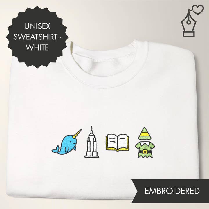 Sweatshirt de Natal Bordado de Duende por atacado de KylieBeth Designs