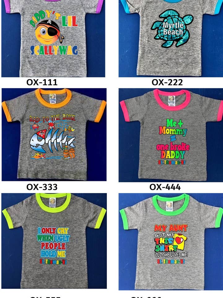 Camiseta infantil gris oscuro con ribete neón de alto contraste para venta al por mayor de Jasper Fashion