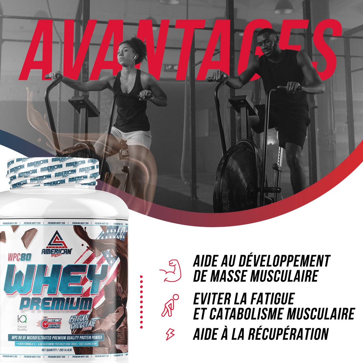 AMERICAN SUPLEMENT S.L. – wholesale Protein/superfood powder – American Supplement | Premium Whey Protein WPC80 2 kg8