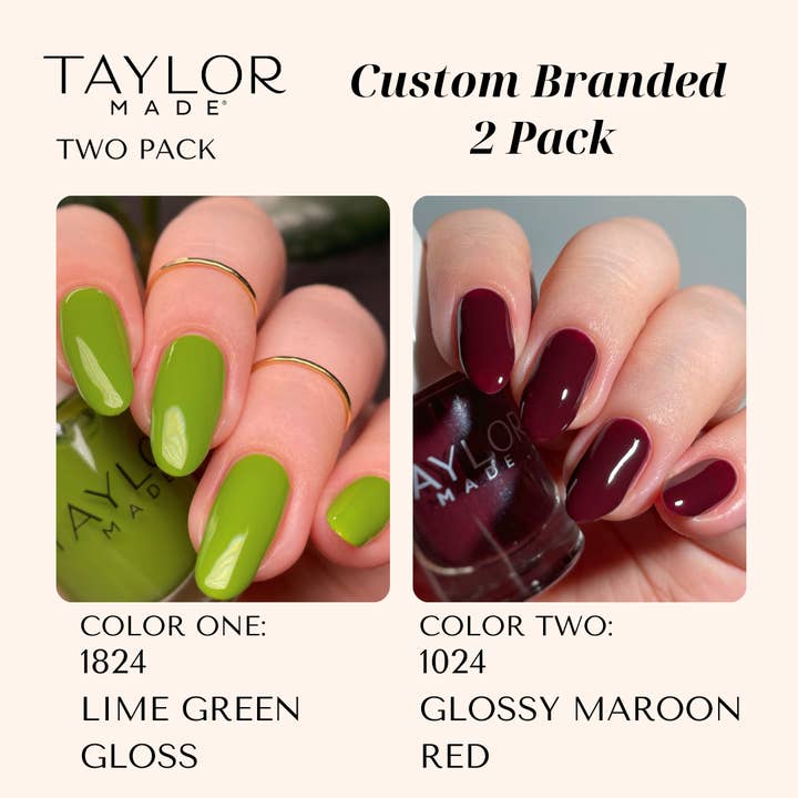 Taylor Made Polish - Vendita all'ingrosso Smalto per unghie - Smalto per unghie personalizzato: confezione da 2 a lunga tenuta + vegano + non tossico238