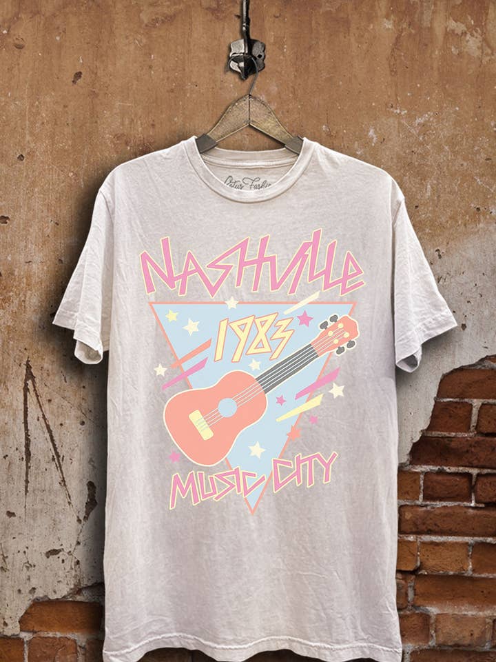 Haut graphique Nashville Music City pour la vente par Lotus Fashion Collection