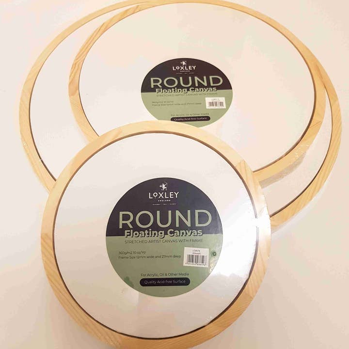 Loxley Arts - Wholesale Painting/drawing - LOXLEY ROUND STRETCHED CANVAS WITH FLOATING FRAME - NEW