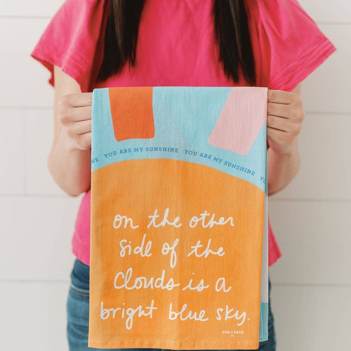 Doe A Deer – Großhandel Geschirrtücher – Bright Blue Sky | Colorblock Küchentuch2