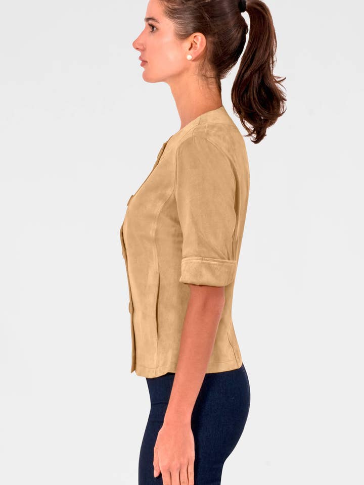 Gretchen Scott LLC – Großhandel Jacke – Damen – Kurzstopp Ultra-Wildlederjacke1