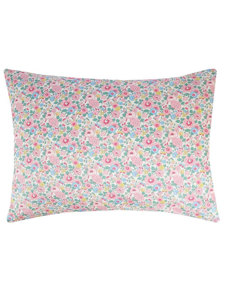Pillowcase made with Liberty Fabric BETSY CANDY FLOSS for wholesale by Coco & Wolf