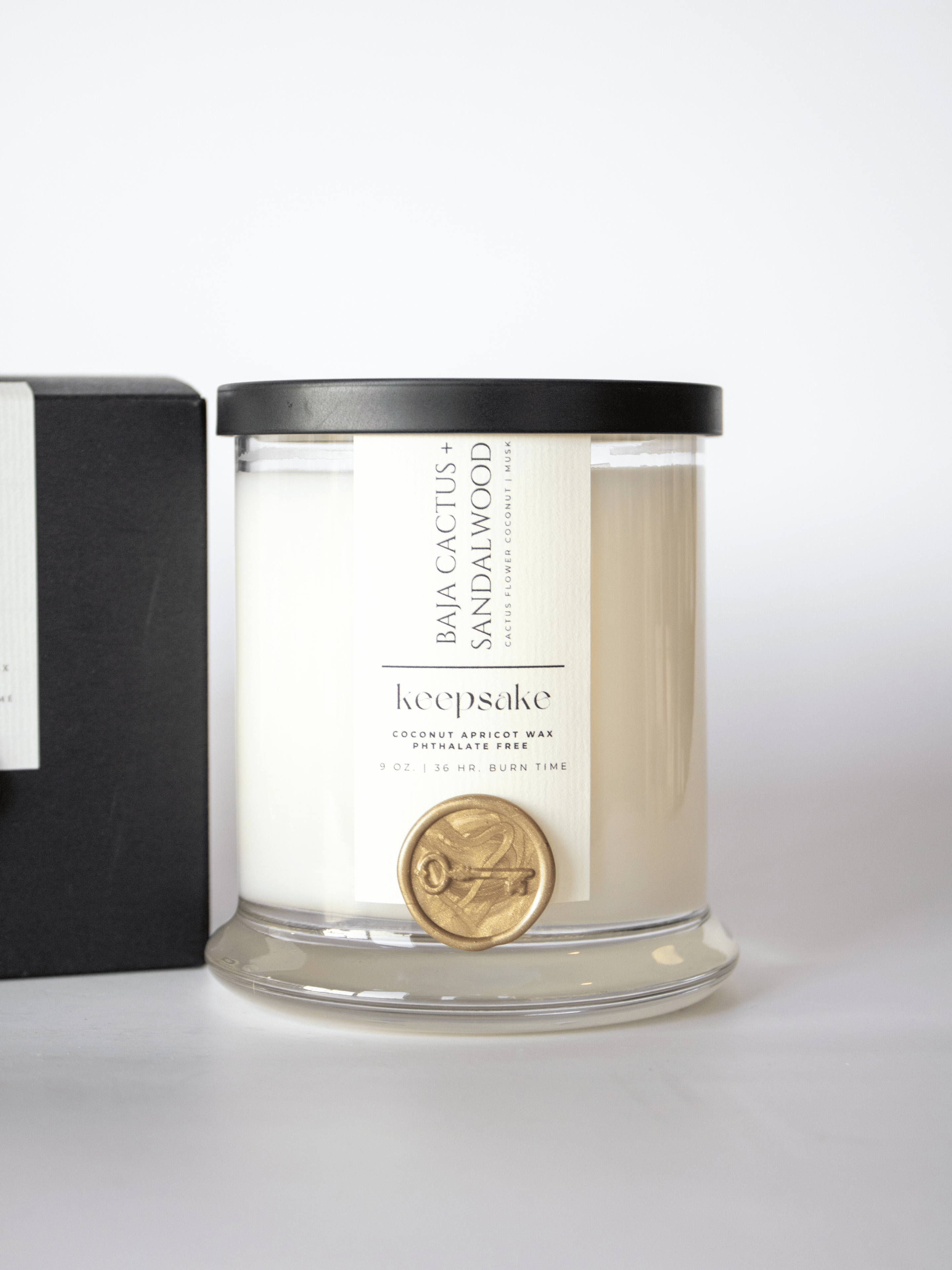 Keepsake Candle | Curated – wholesale Burkljus – 9 oz. Lyxljus - Baja Kaktus + Sandelträ1