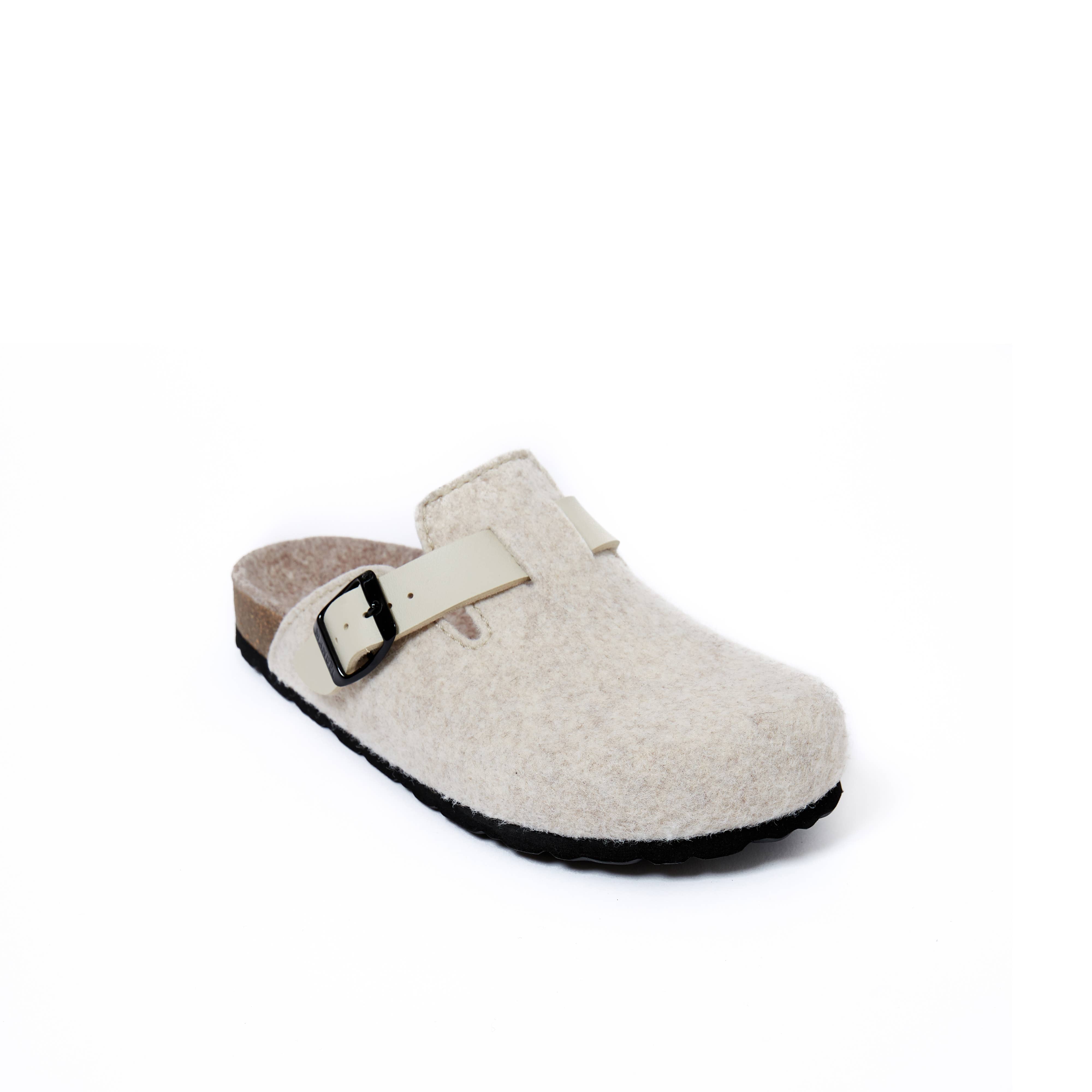 Mandél - Wholesale Slippers - Women's - NOE slipper in white felt - Art.MI11971