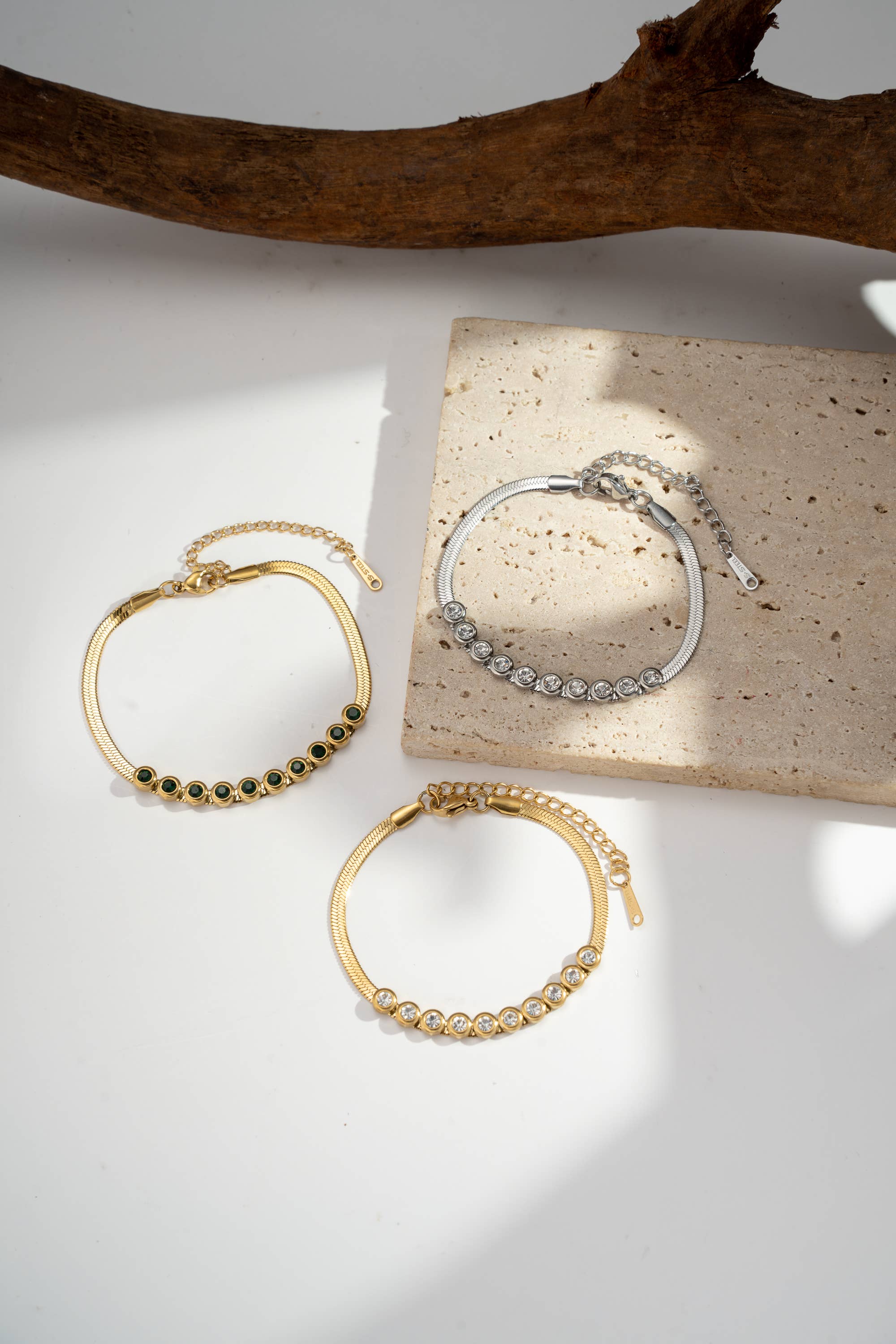 COSMOS - Vendita all'ingrosso Braccialetto con ciondolo/pendente - Bracciale in acciaio inox con cristallo scintillante3