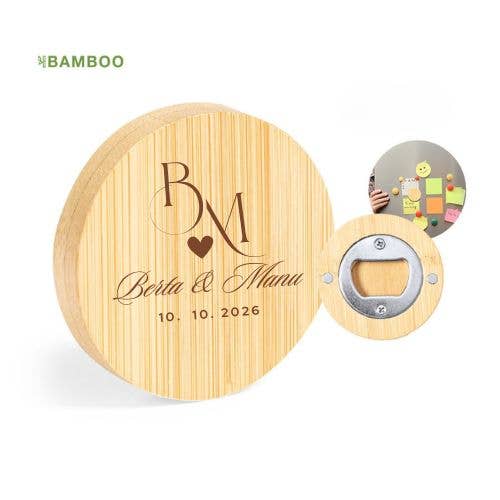 Fustik - Wholesale Bottle/Wine Opener - Bamboo Bottle Opener with Magnet0