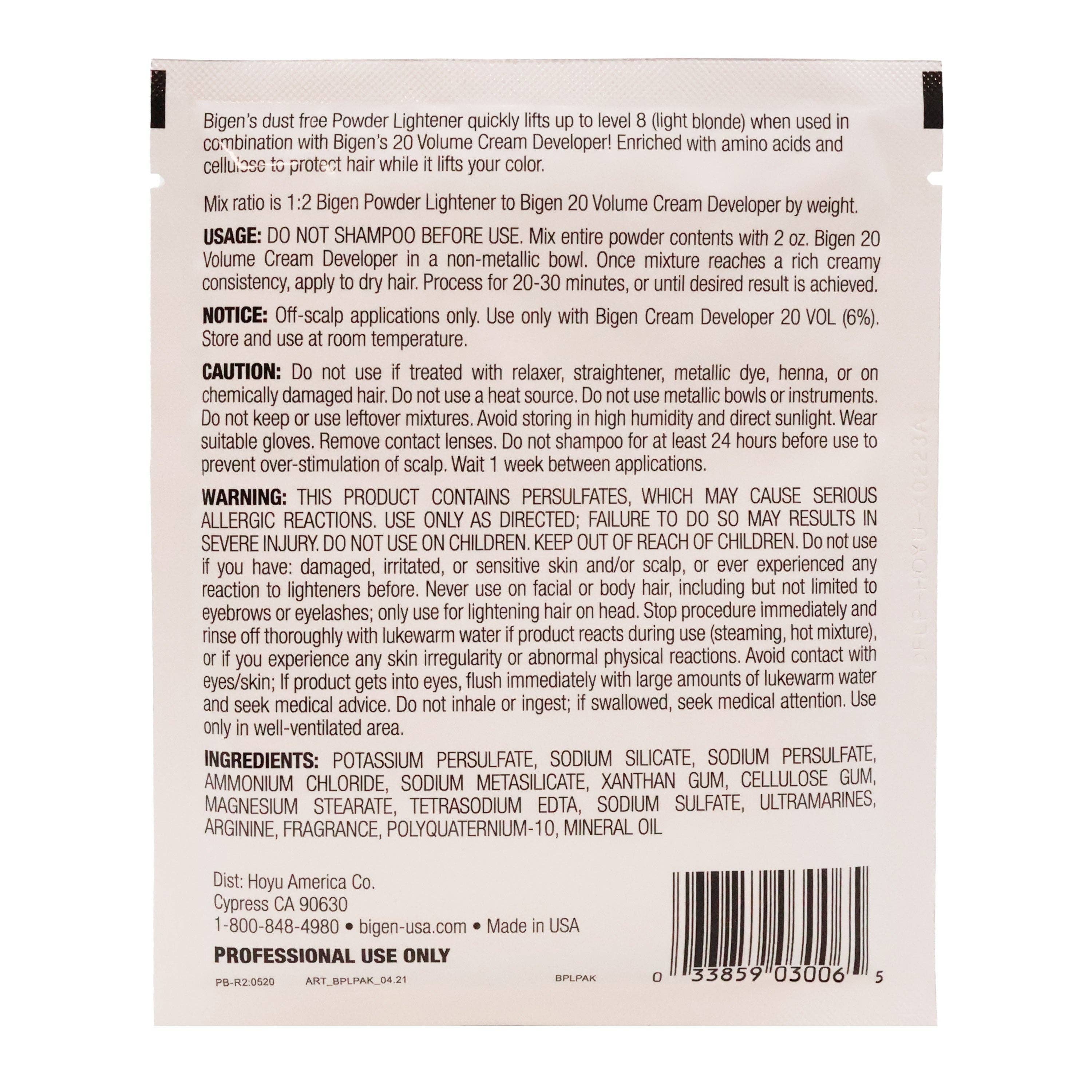 KT Supply - Wholesale Hair Dye - Bigen Powder Lightener 1 Oz.1