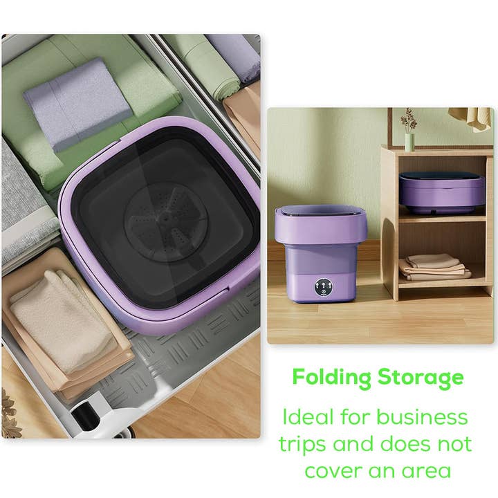 Mtistanbul LTD – wholesale Kitchen appliance – Mini Foldable Washing Machine – Perfect for Travel & Camping - Compact & Easy for Small Spaces4