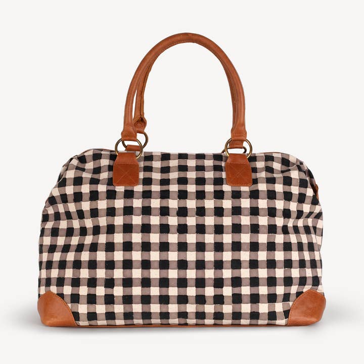 Malti Weekender - Ink Gingham for wholesale by JOYN