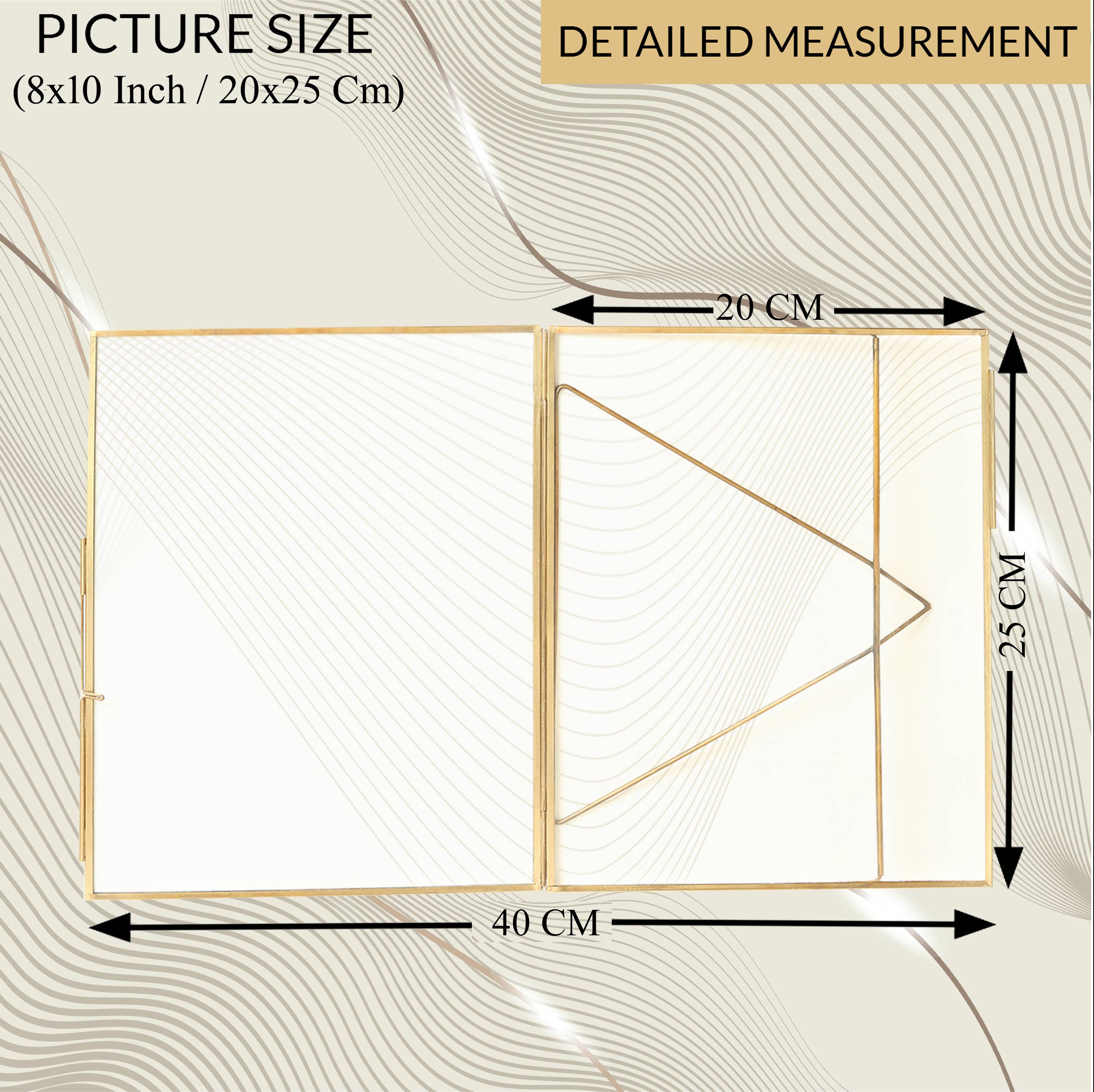 Alza - Wholesale Picture Frame - Hande made Brass antique stand Photo frame Landscape5